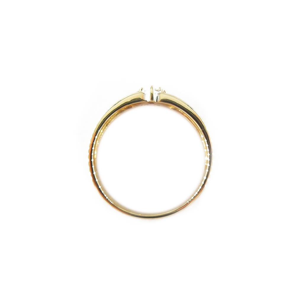 Kultainen timanttisormus 18mm,Timantit 3x0.03ct #3
