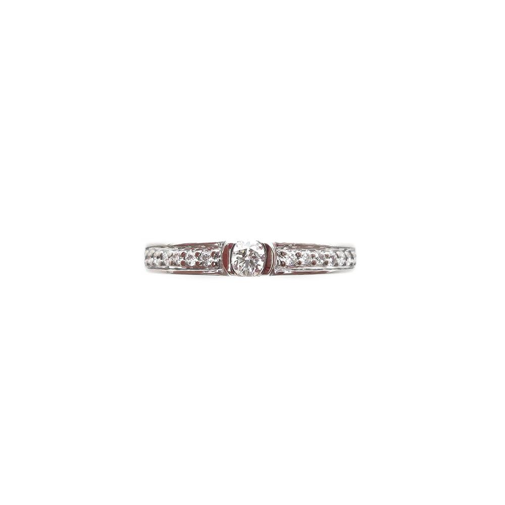 Valkokultainen Story of Love Athen timanttisormus 0,21 ct koko 17- #1