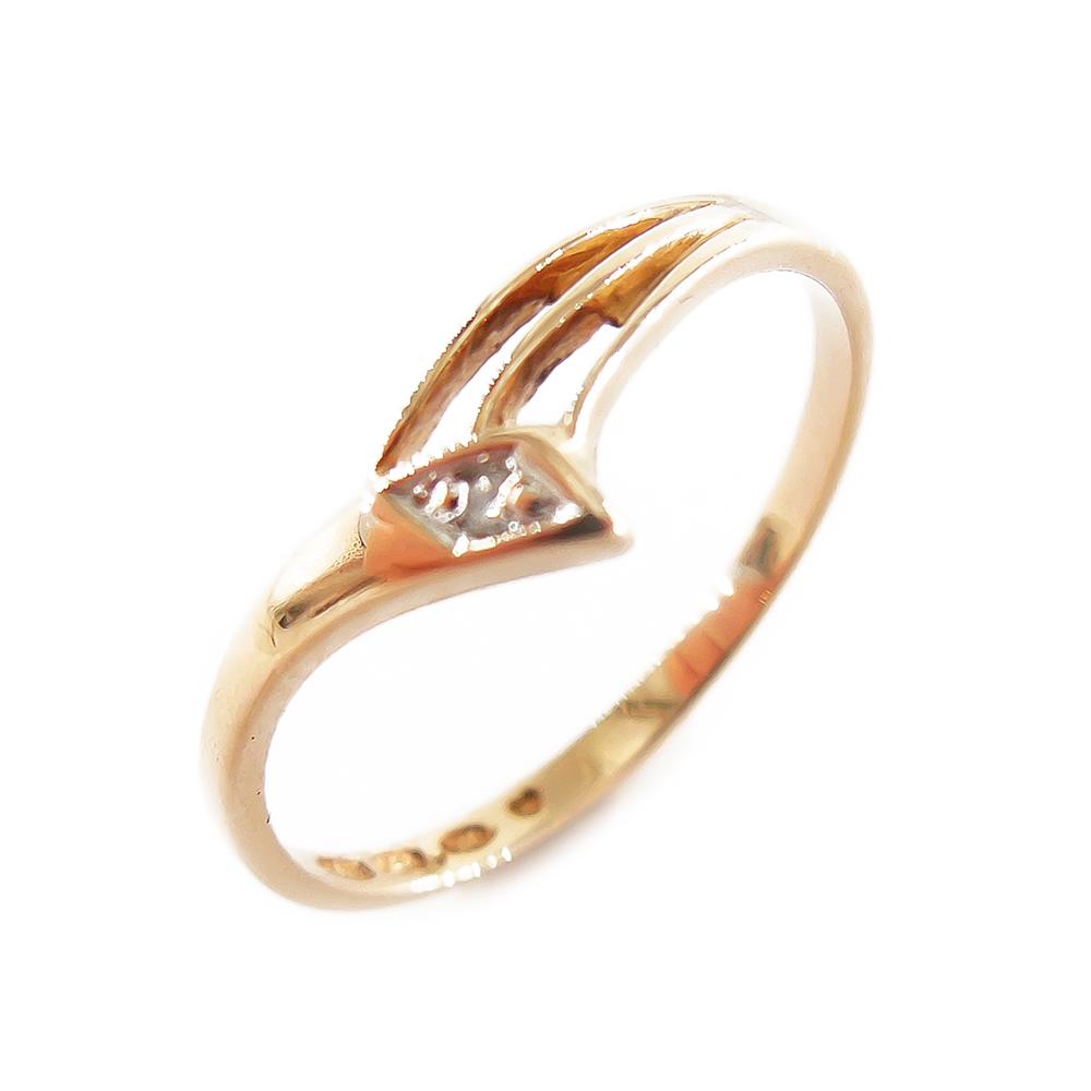 Kultainen sormus 16.75mm, 0.005ct #0