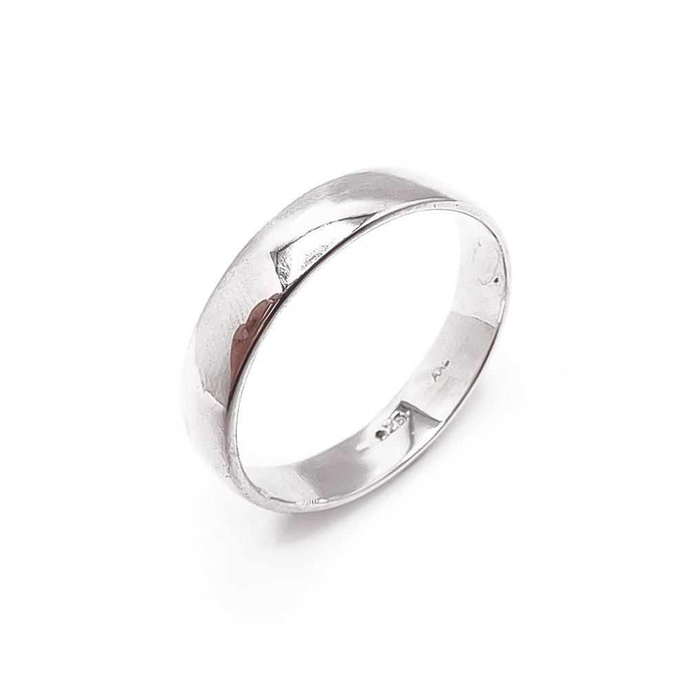 Hopeinen sormus 22,5mm 5mm #0