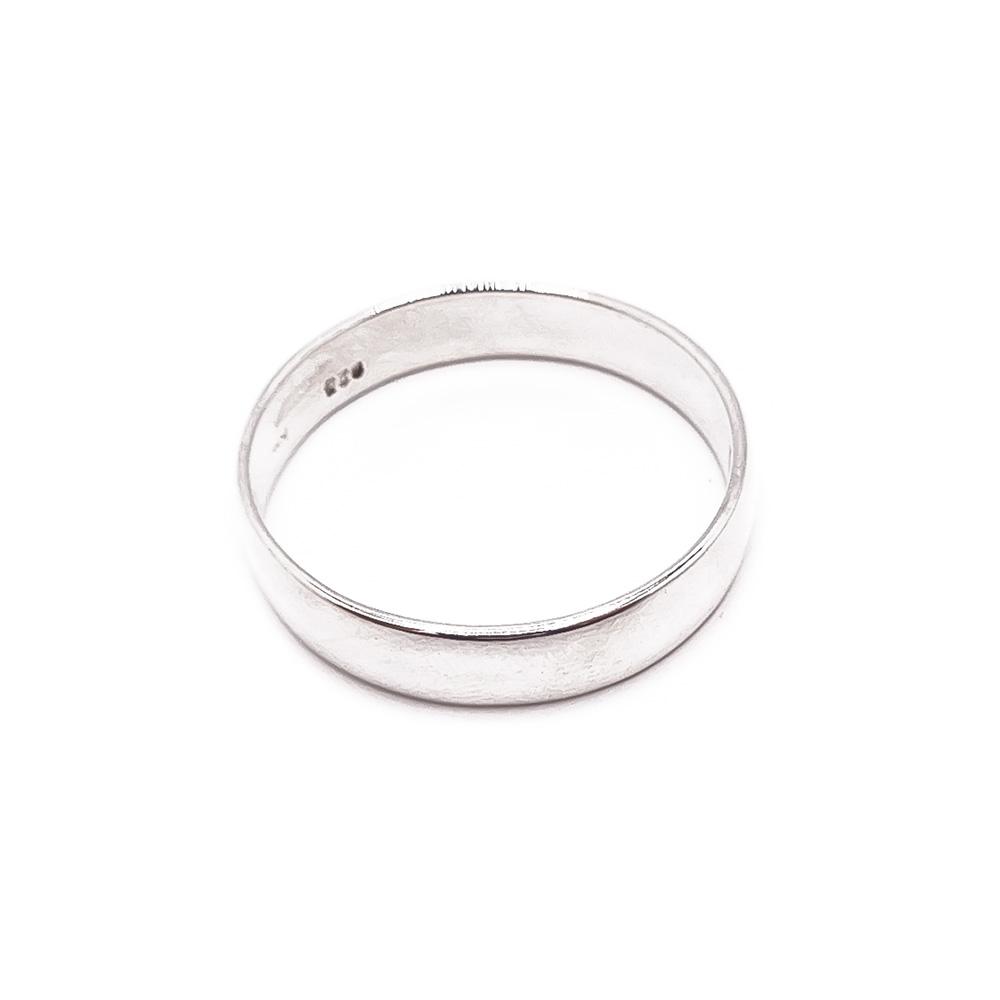 Hopeinen sormus 22,5mm 5mm #1