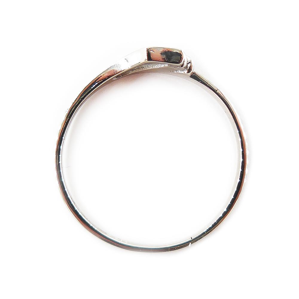 Valkokultainen sormus 18mm, timantti 0.005ct #1