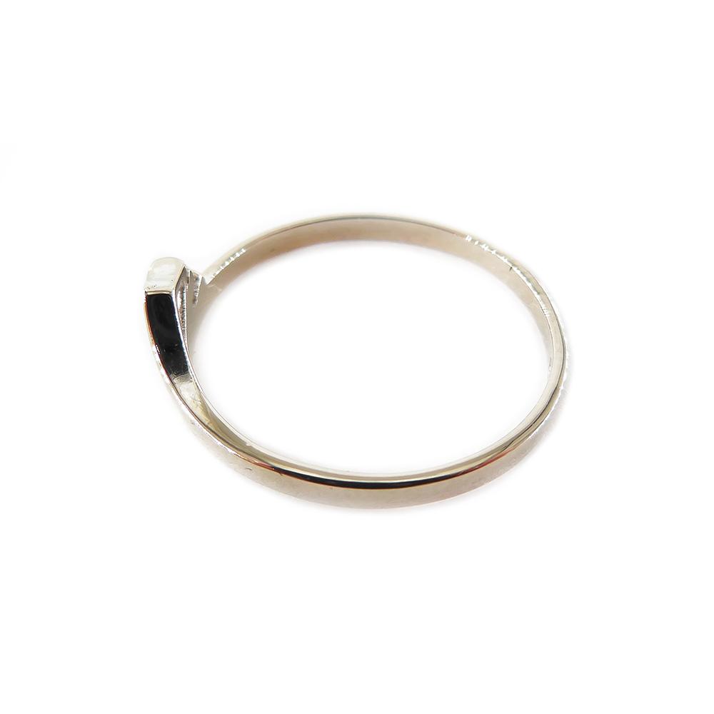 Valkokultainen sormus 18mm, timantti 0.005ct #2
