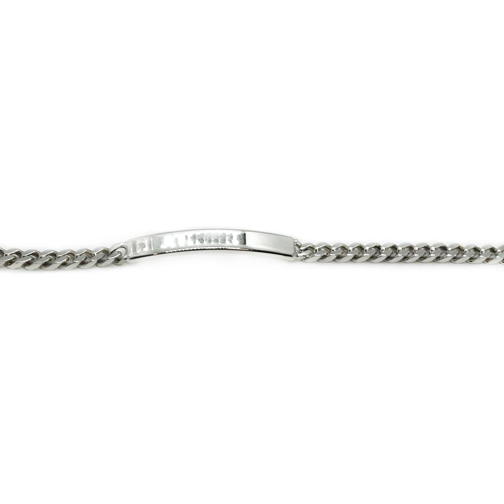 Hopeinen panssariketju laatalla  20cm #0