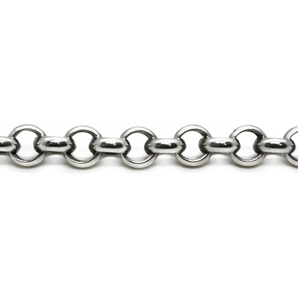 Hopeinen papuketju marino lukolla 19,5cm #2