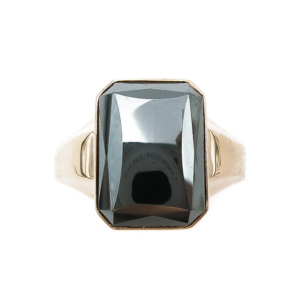 Hematiitti kantasormus 23mm #1