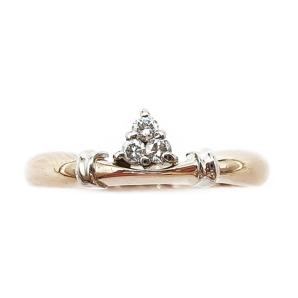 Timanttikolmio sormus 0,06ct 17,25mm #1
