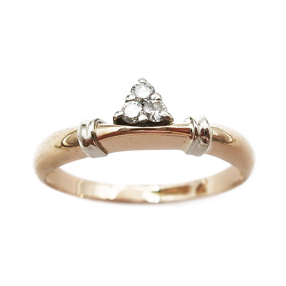 Timanttikolmio sormus 0,06ct 17,25mm #2