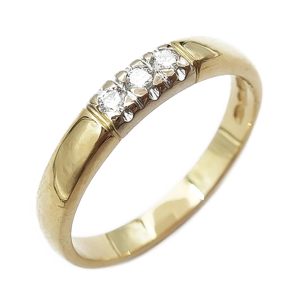 18k Rivitimanttisormus 0,09ct 17mm #0