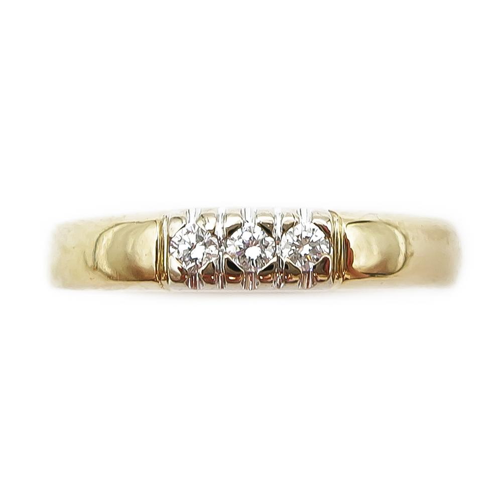 18k Rivitimanttisormus 0,09ct 17mm #1