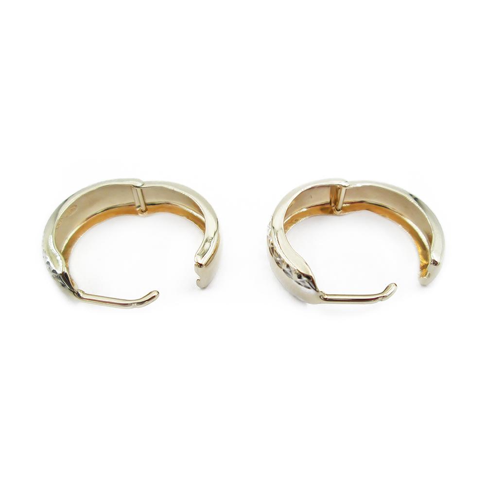 Kultaiset korvarenkaat timanttileikkauksilla fl 5.5x12mm #2