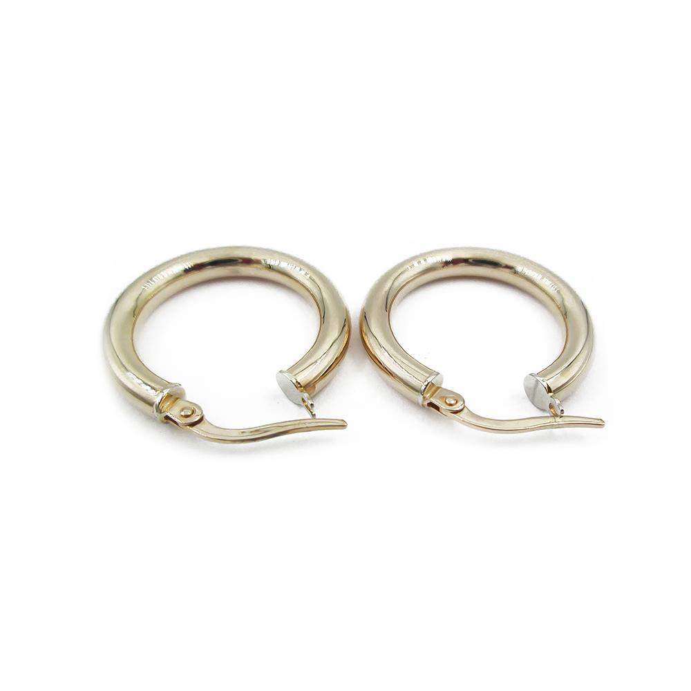 Kultaiset korvarenkaat saranalla pyöreä 3x18mm Unoaerre #2