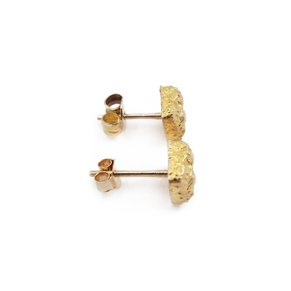Kultaiset neliön malliset korvakorut tapilla 6.5mm #2