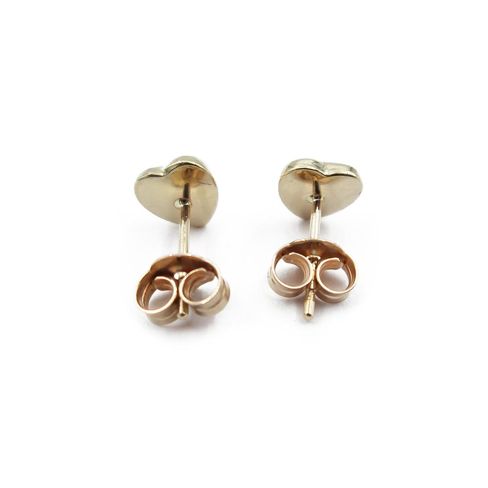 Kultaiset sydänkorvakorut timanttileikkauskuviolla 5.5x6mm Top Gold Oy #1