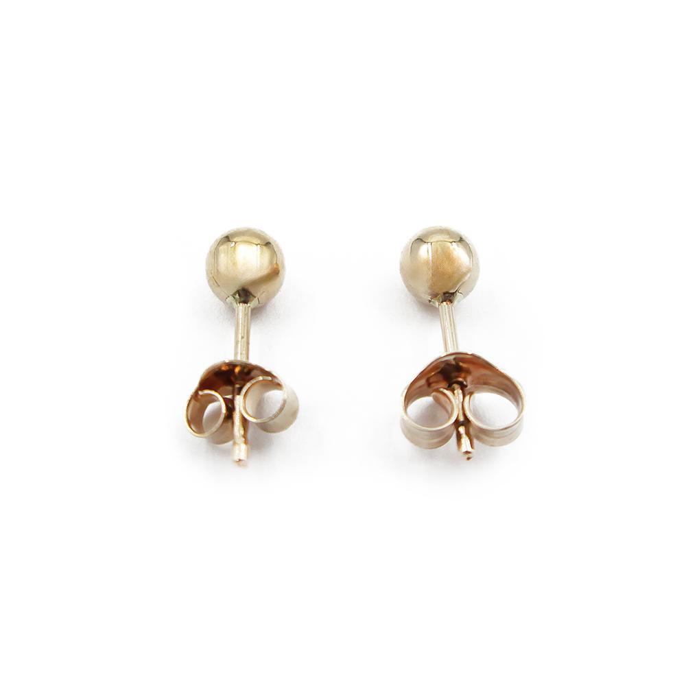 Kultaiset pallo korvakorut 4mm #1