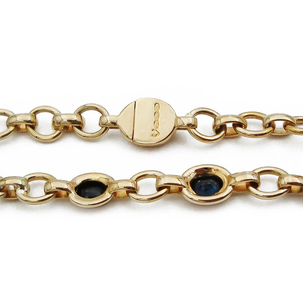 18k kultainen safiiri ranneketju 21cm v.-95 #1