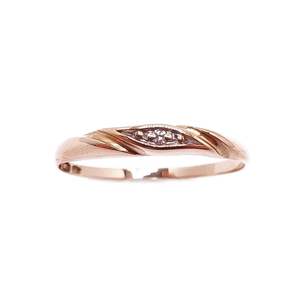 Kultainen timanttisormus 17mm 0,005ct #1