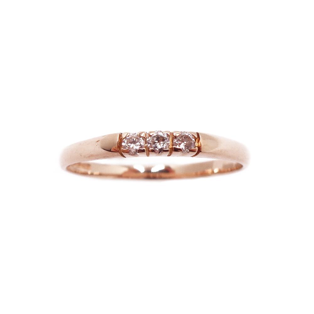 Kultainen rivitimanttisormus 16+ v.-89 0,06ct #1