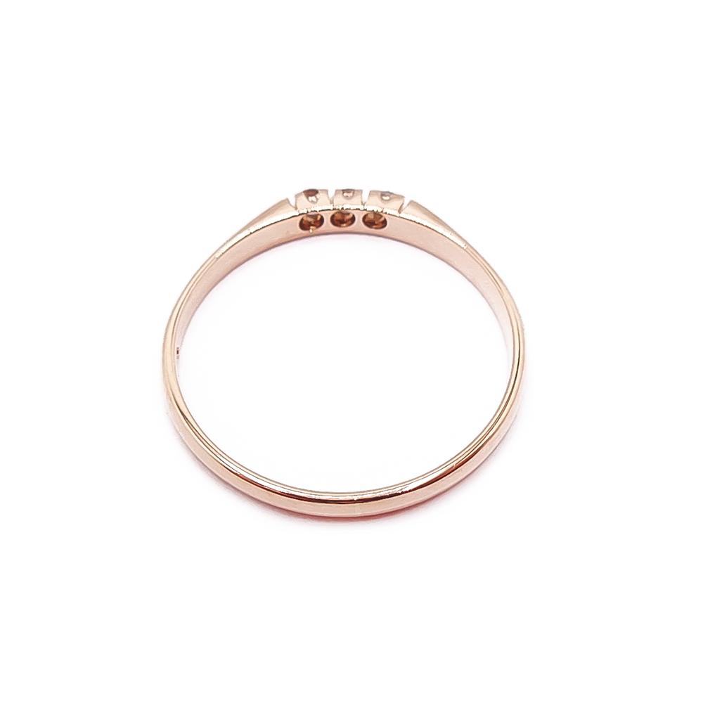 Kultainen rivitimanttisormus 16+ v.-89 0,06ct #2