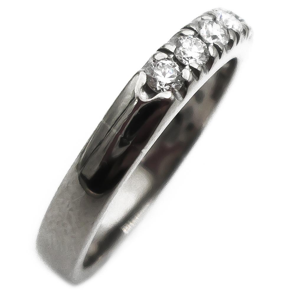 18KValkokulta timanttisormus rivari 17mm 0,21ct #0