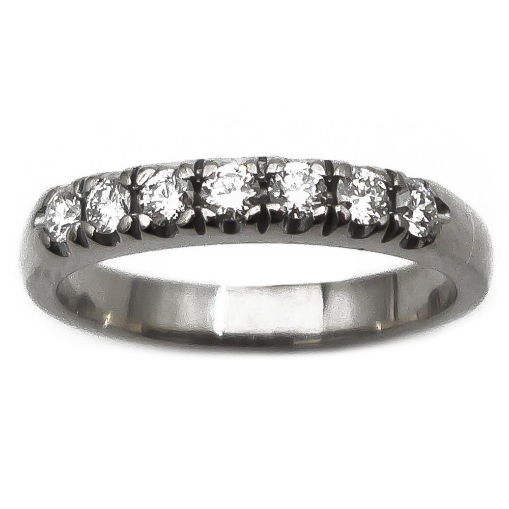 18KValkokulta timanttisormus rivari 17mm 0,21ct #1