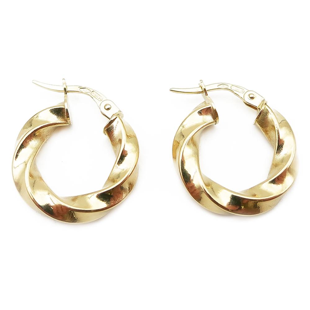 18K kierre-renkaat 3,5 x 17,5mm saranalukolla #0