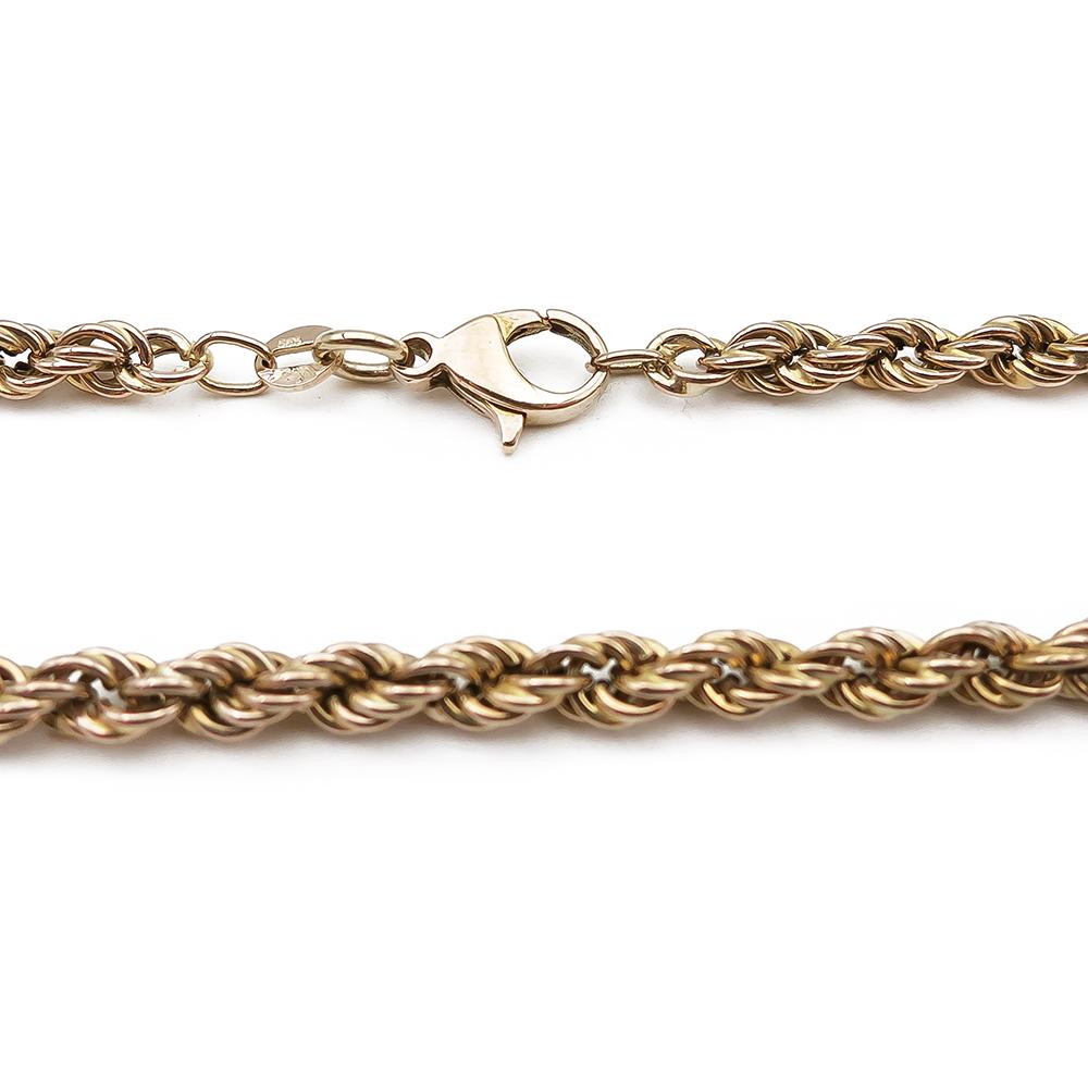Kultainen cordellketju 44,5cm lev.4mm #2