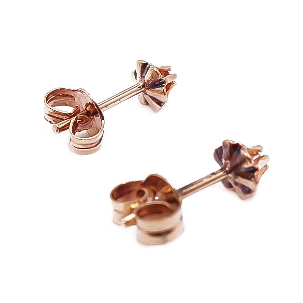 Kultaiset timanttikorvakorut 0,01ct #1