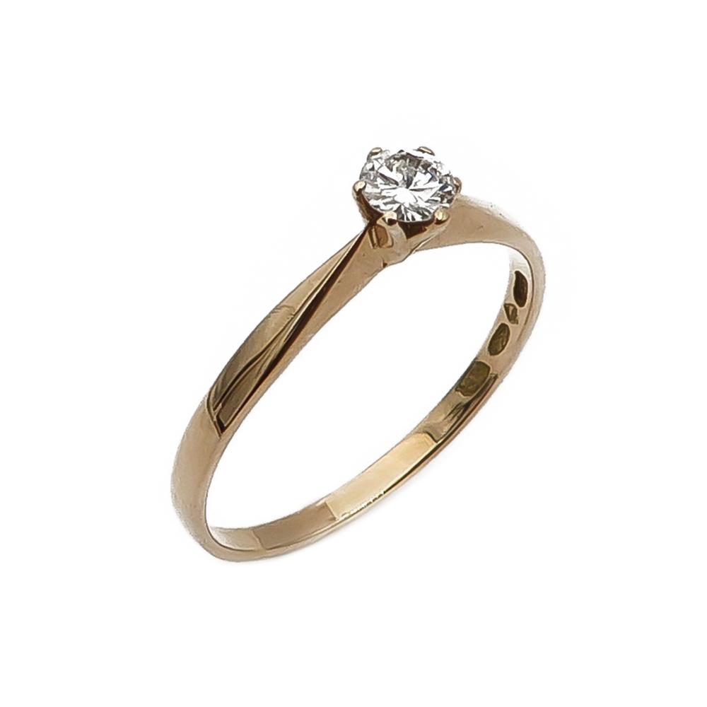 Kultainen timanttisormus 16mm 0,10ct #0