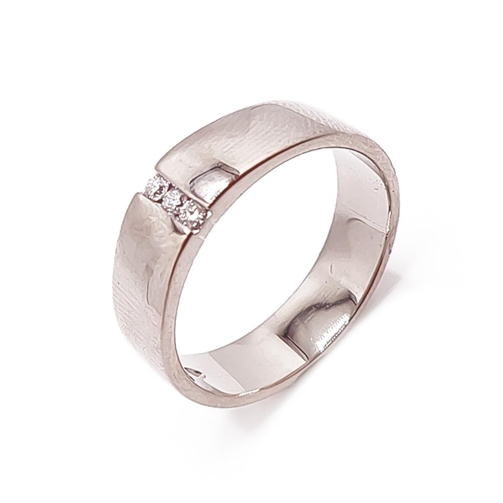 Valkokultainen Romanssi timanttisormus 0,04ct 15,5mm #0