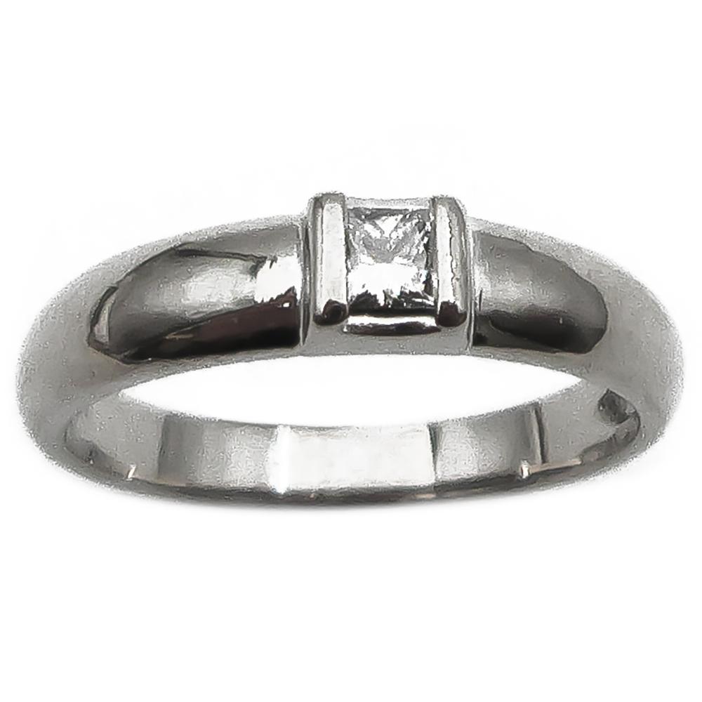 18K valkokultainen timanttisormus 15,75mm 0,05ct #1