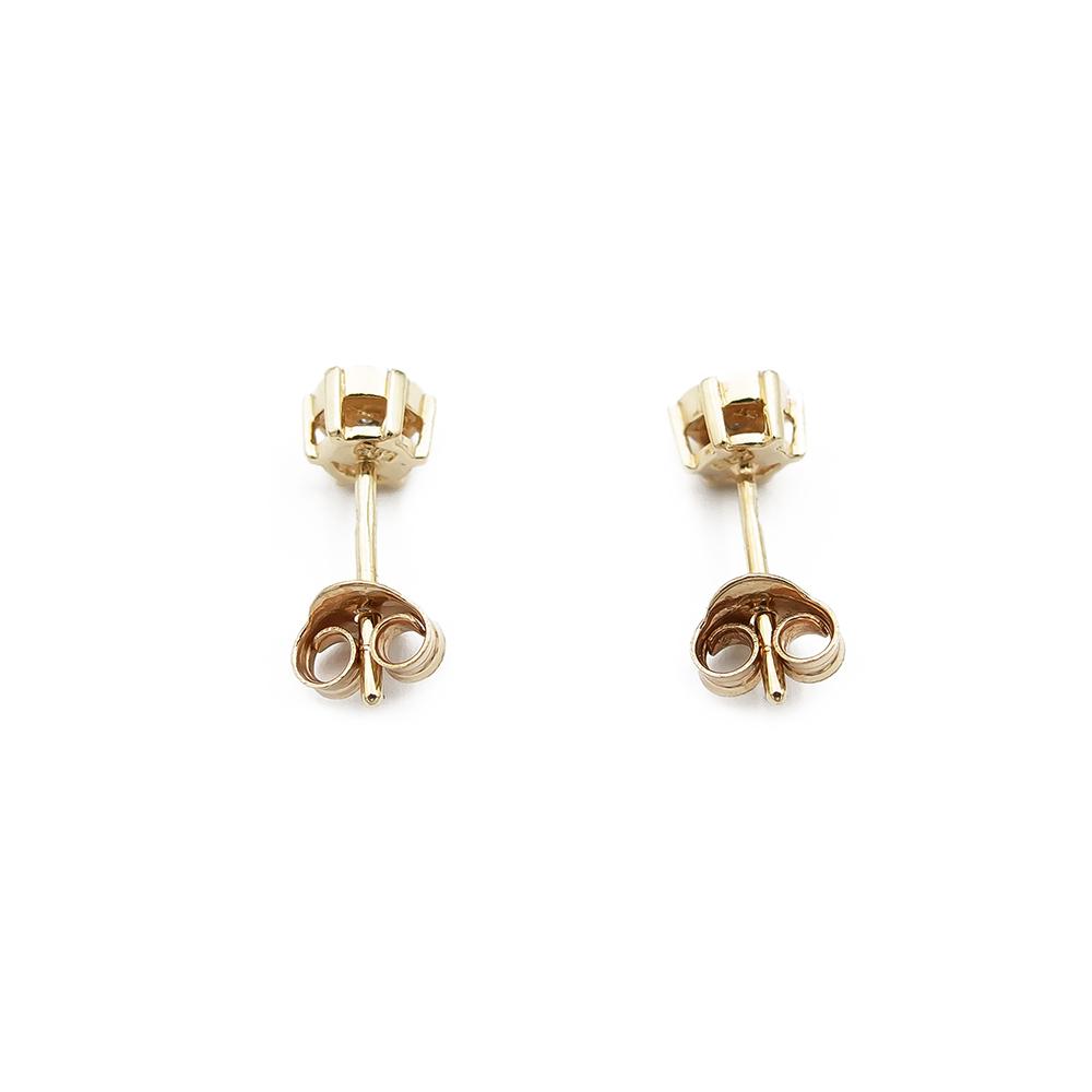 Kultaiset timanttikorvakorut 2x0.01ct #1