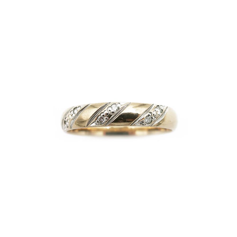 Kultainen timanttisormus 0.03ct 18,5mm #1