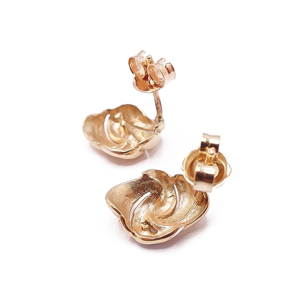 Kultaiset timanttikorvakorut 0,01ct #1