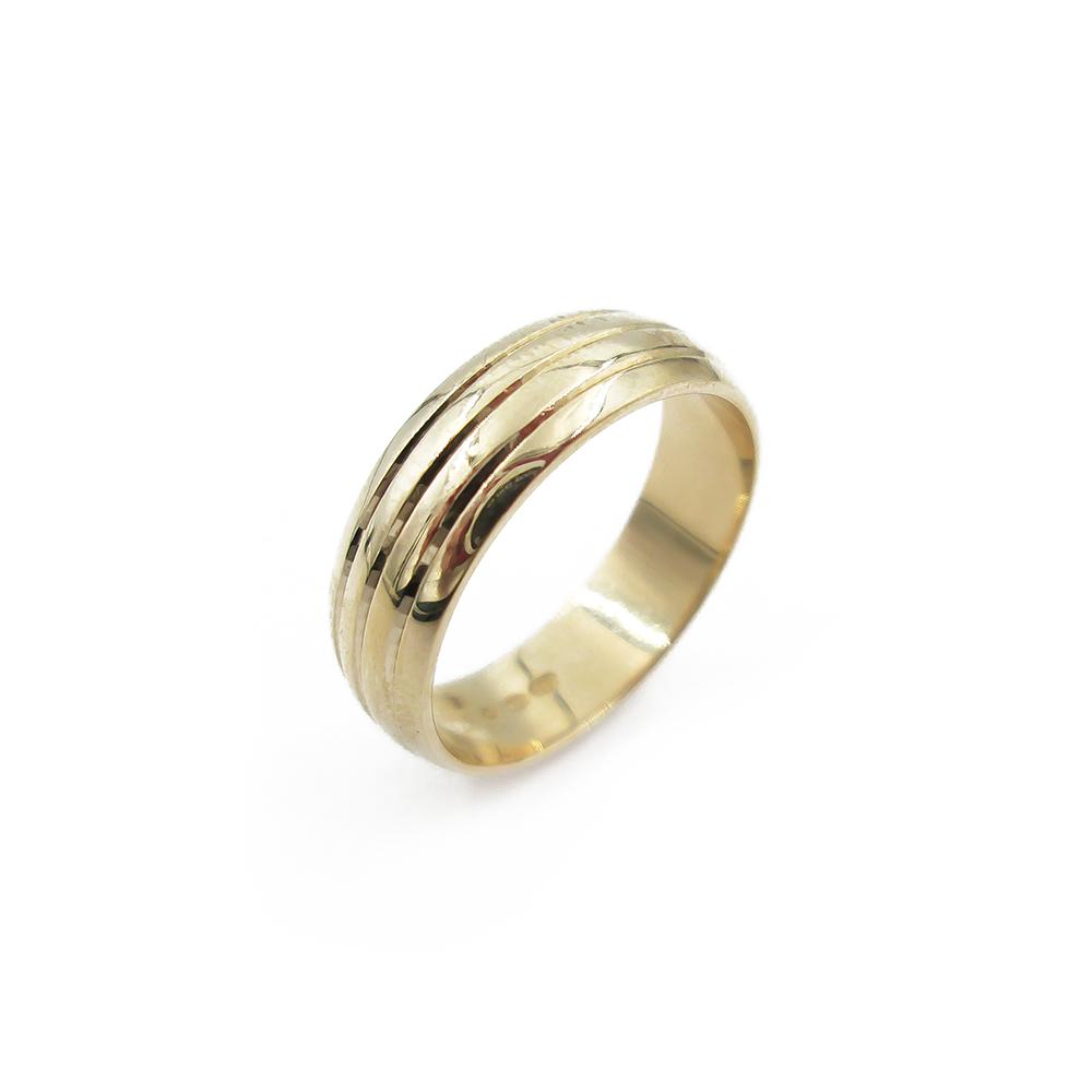 Kultainen sormus raitakuviolla 6mm 17 1999 Kultajousi #0