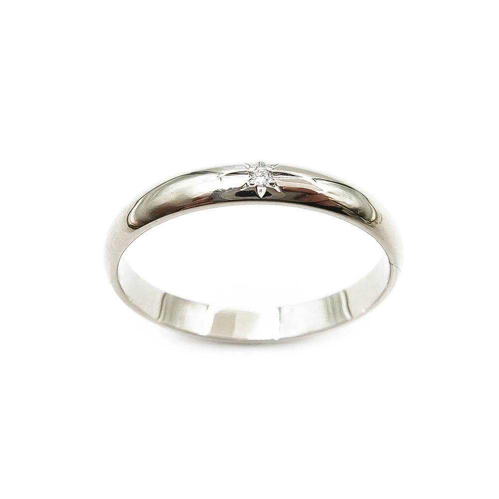 Valkokultainen tähtitimanttisormus 18,25mm 0,01ct #1