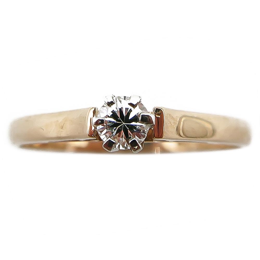 18K timanttisormus 0,11ct koko 17,25 v.-74 #2