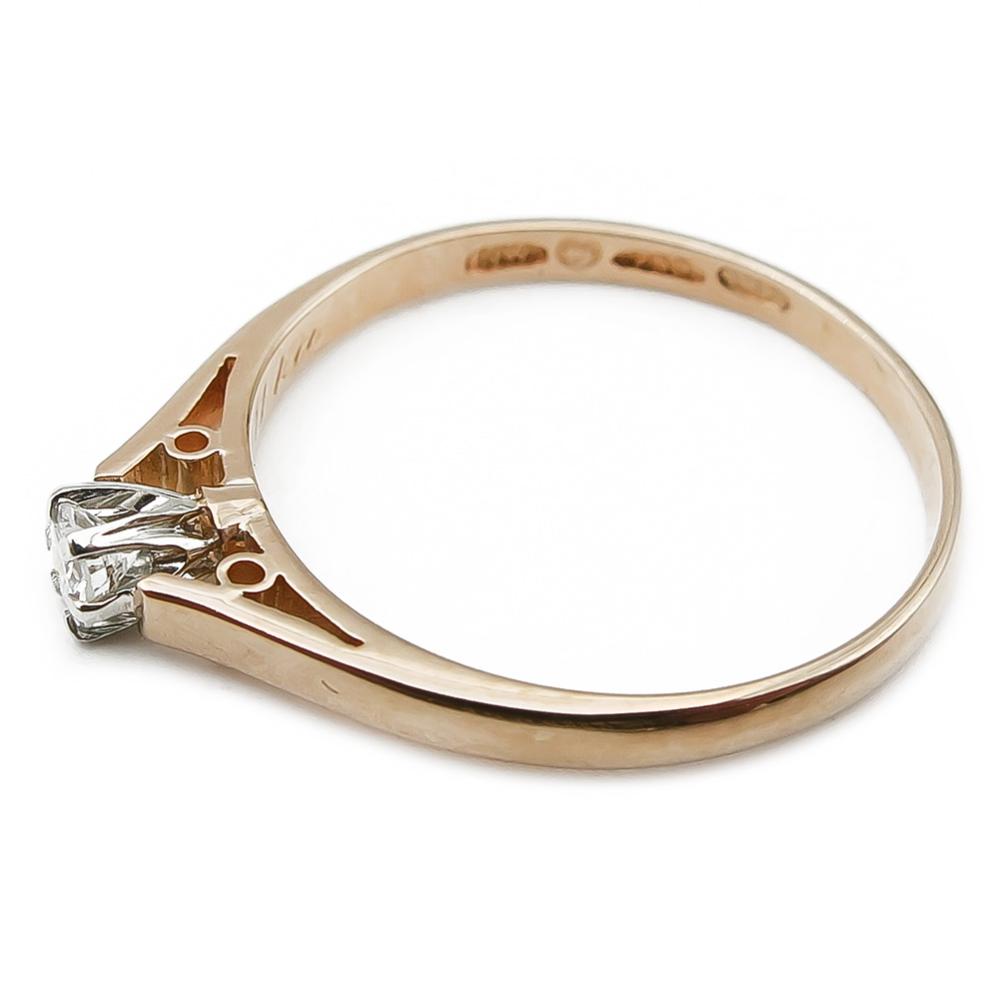 18K timanttisormus 0,11ct koko 17,25 v.-74 #3