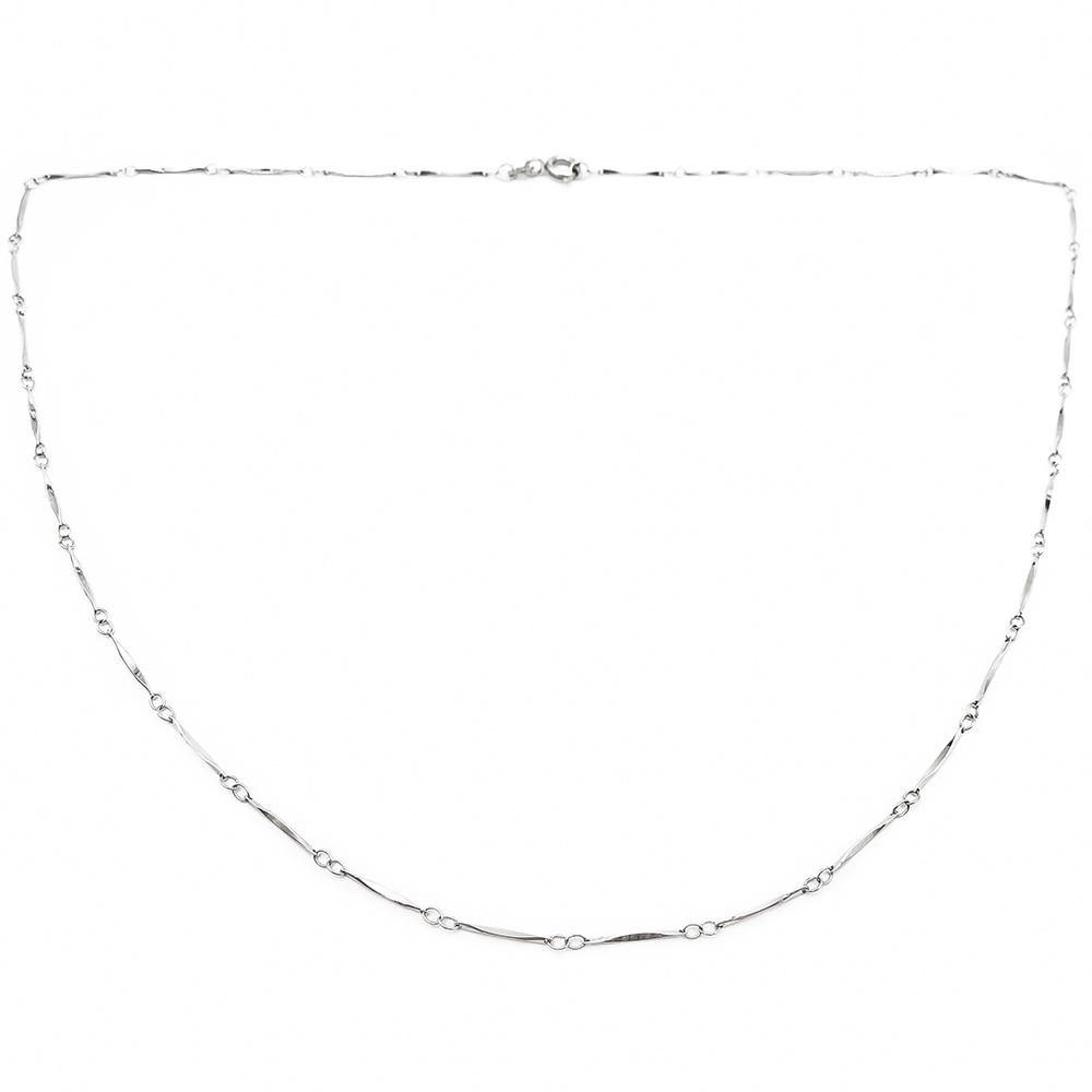 Valkokultainen kaulaketju 45cm #0