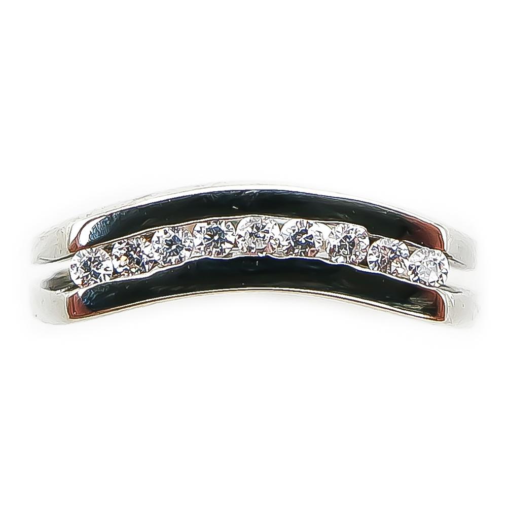 Valkokulta timanttisormus 0,045ct koko 16 #1