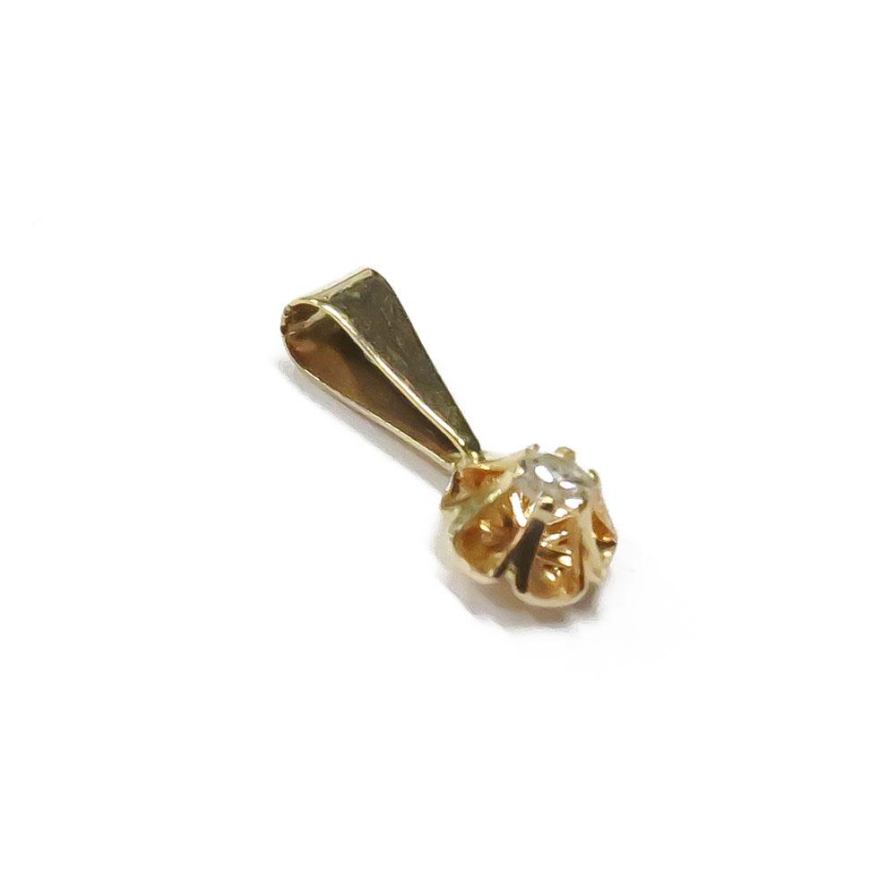 Kultainen pieni timattiriipus 0,005ct #1