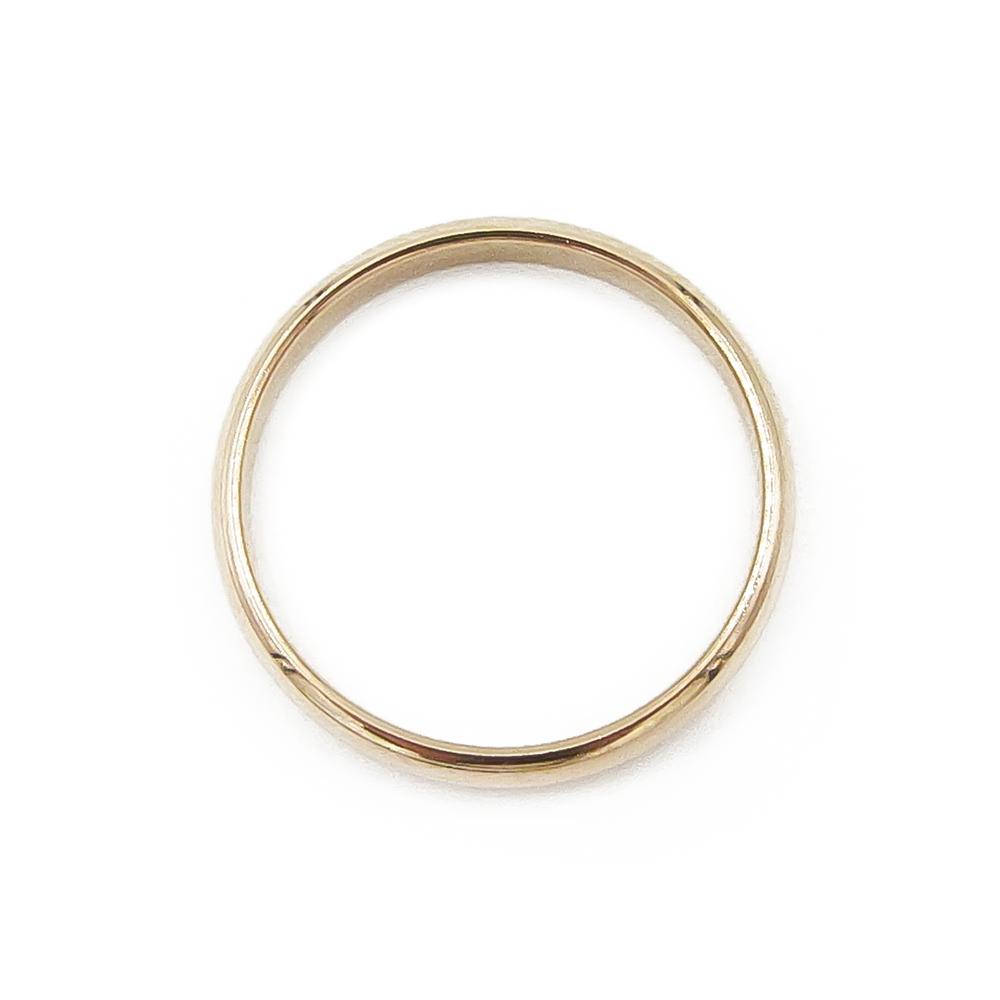 18k sileä kihlasormus v.1990 halk.19mm, lev 2.6mm #4