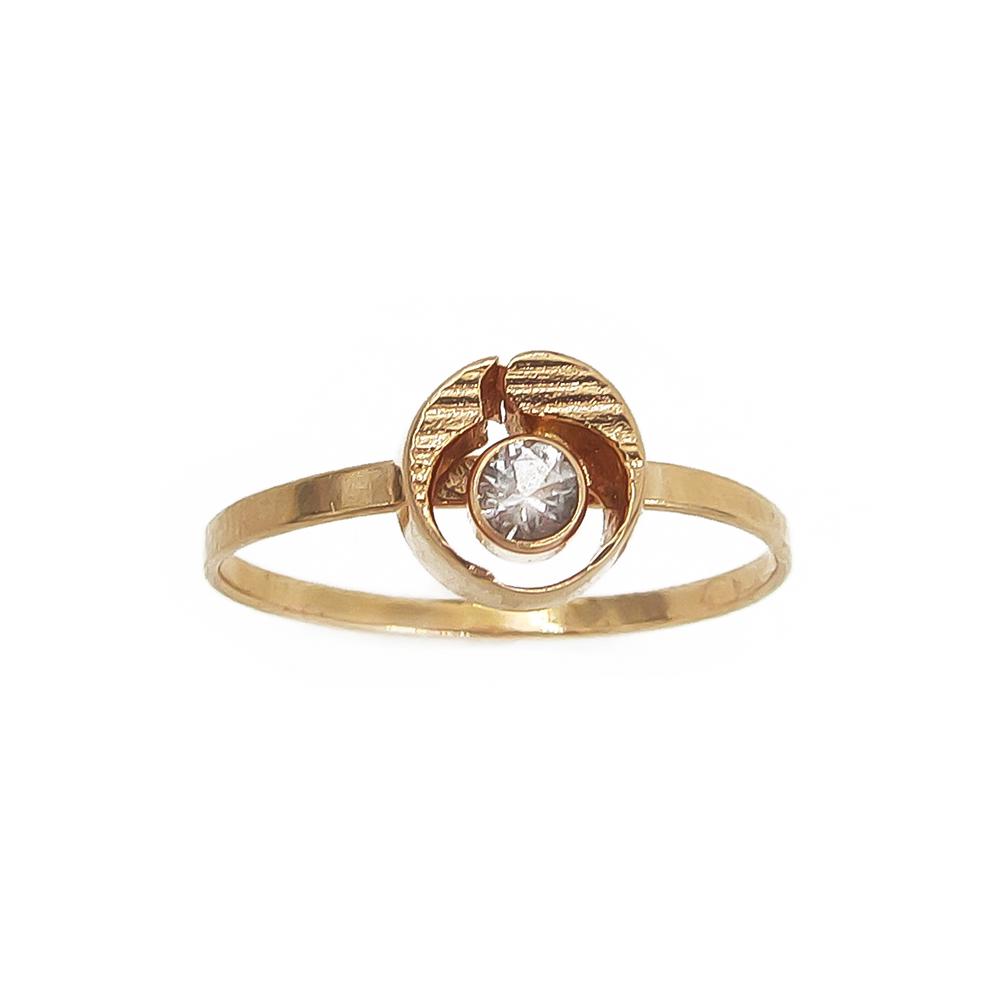 Kultainen Finnfeelings sormus vuorikristalli  halk.17.5mm #1