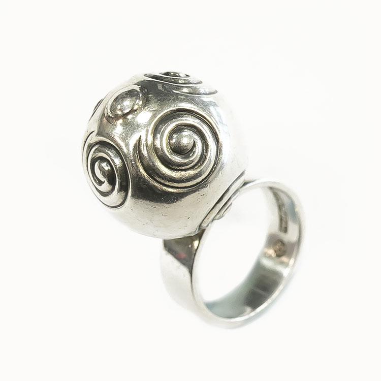 Kalevala Koru/Kaunis Koru spiraalipallo sormus 17,75 v.-69 hopea #2