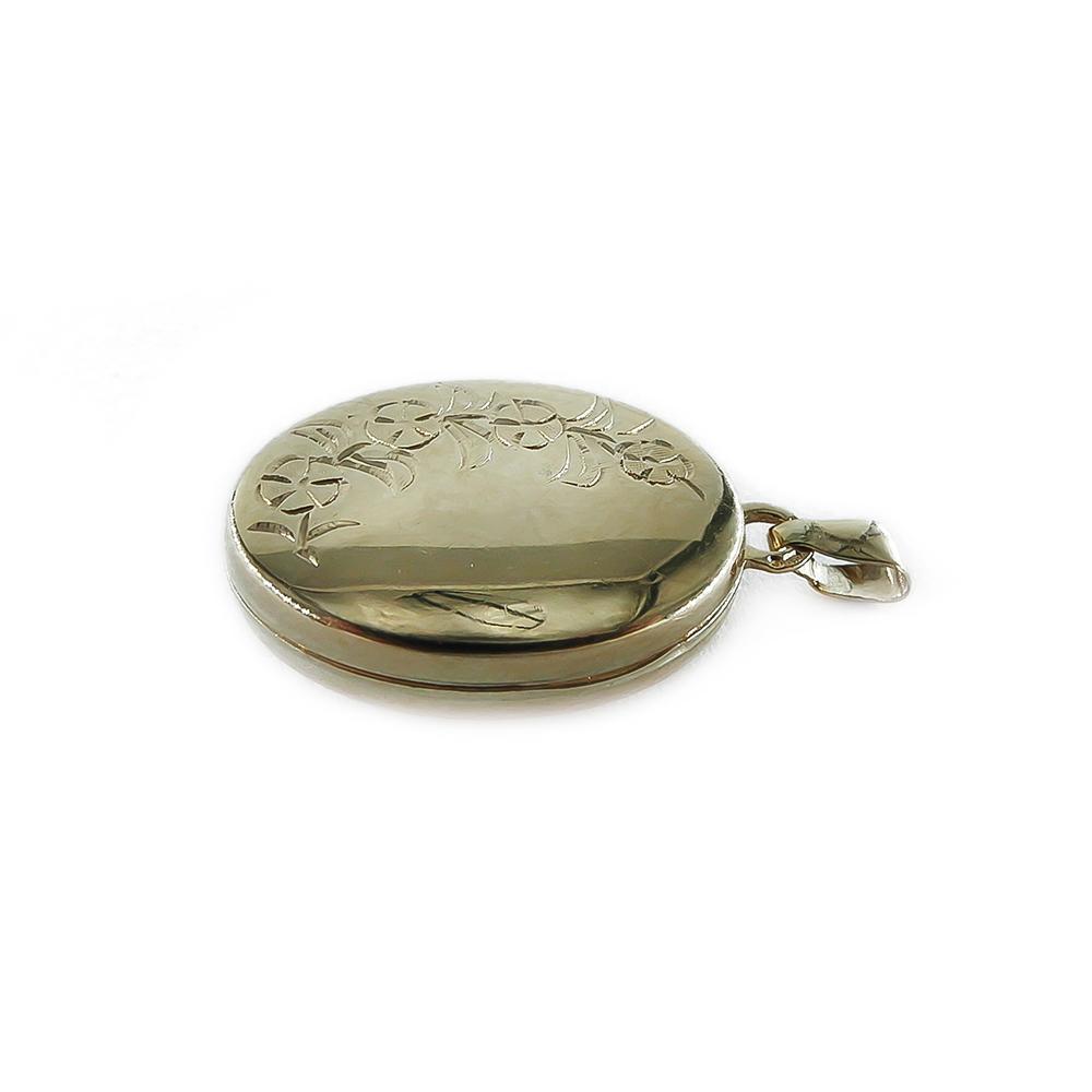 Kultainen medaljonki, kukkakuvio #2
