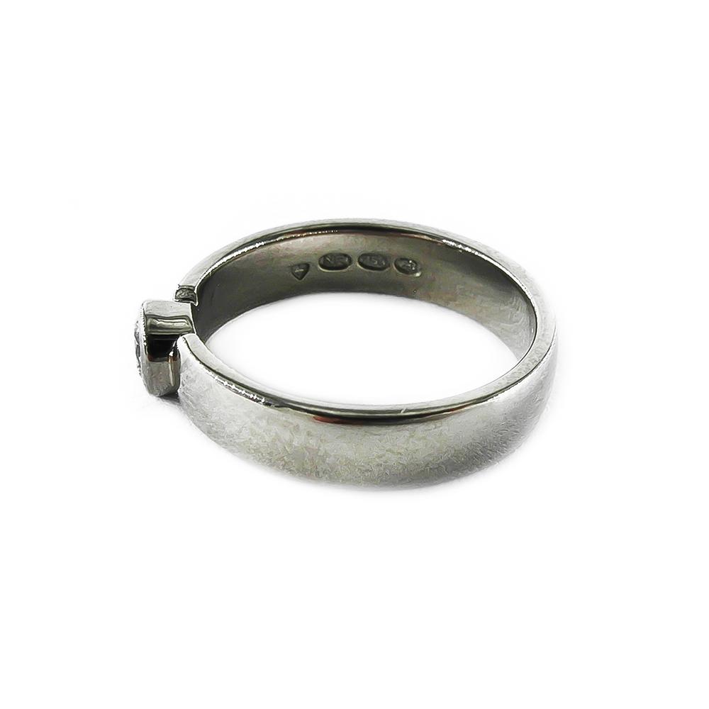 18K,Valkokultainen timanttisormus 0,10ct,16,25mm #1