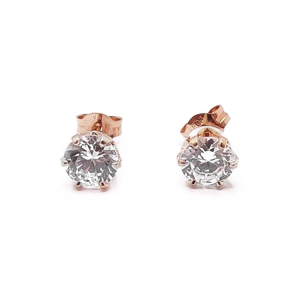 Kultaiset zirkoniakorvakorut 5mm #0