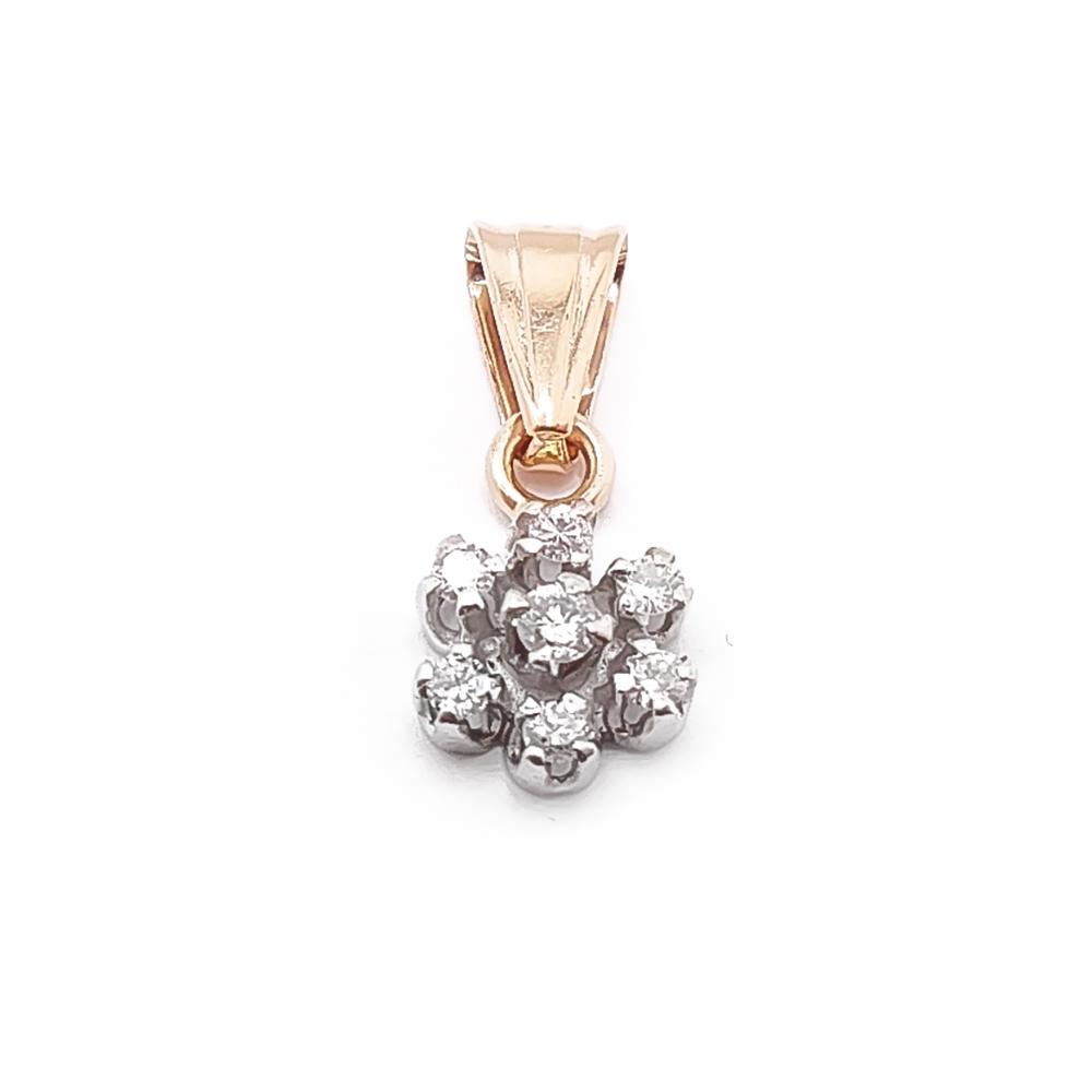 Kultainen timanttiriipus 0,03+0,06ct #0