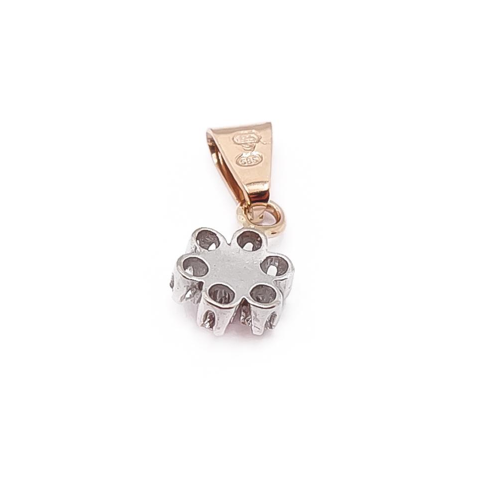 Kultainen timanttiriipus 0,03+0,06ct #2