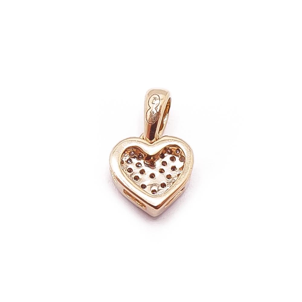 Kultainen sydänriipus 0,06ct #1